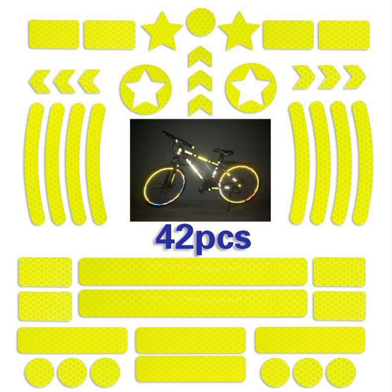 Spoke Reflector Set - 42 sztuk/zestaw samoprzylepne odblaskowe naklejki piasta