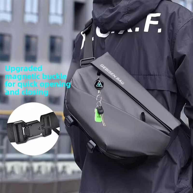 Cycling For Commute - Torba męska crossbody z magnetyczną klamrą,