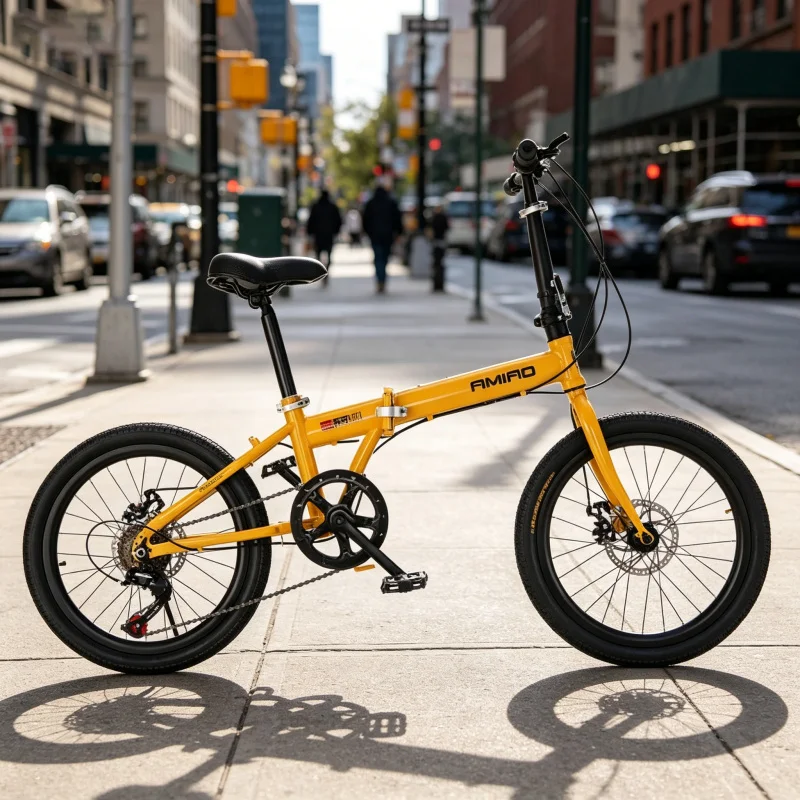 Rower składany z żółtymi felga – Commuter Biking recenzja i cena