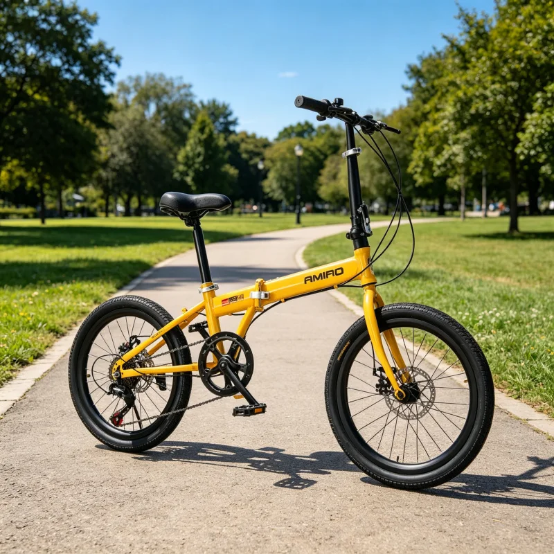 Rower składany z żółtymi felga – Commuter Biking recenzja i cena